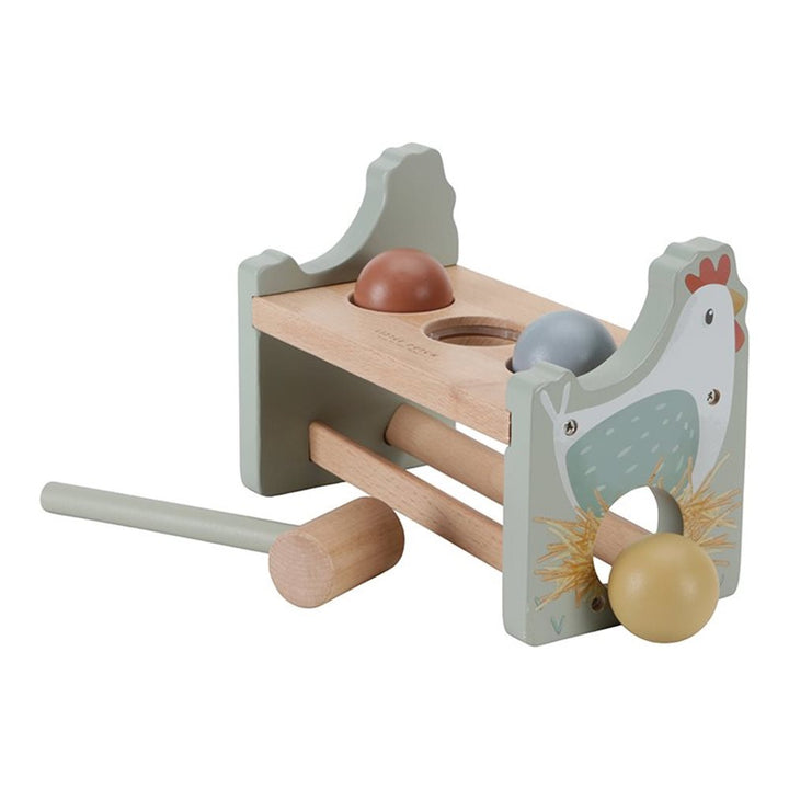 Little Farm Wooden Chicken Pounding Bench & Hammer