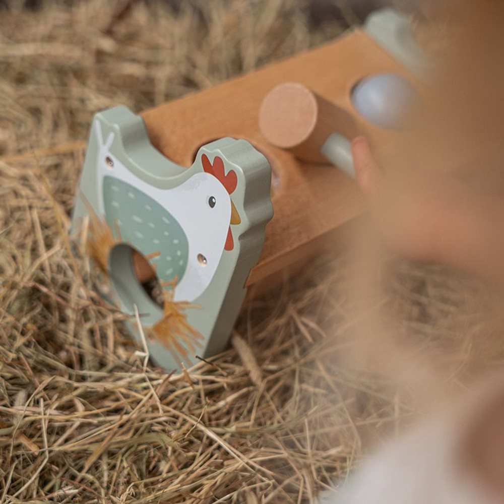 Little Farm Wooden Chicken Pounding Bench & Hammer