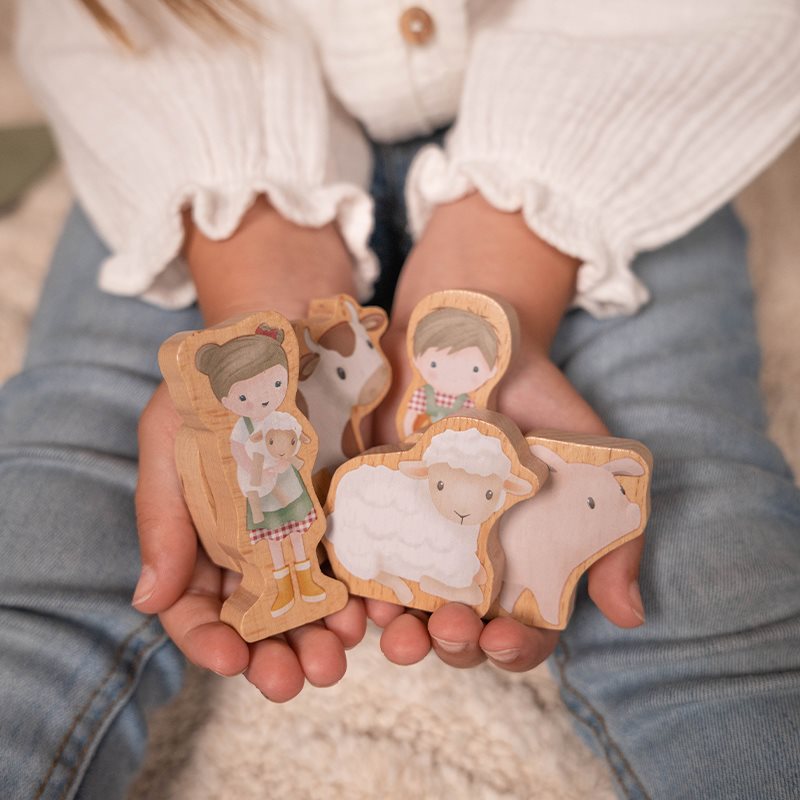 Little Farm Wooden Train Track Set