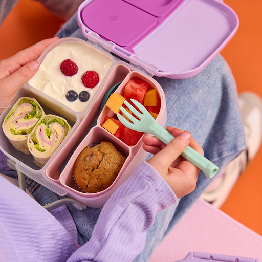 b.box Mini Lunchbox Silicone Bento Tray Insert - Berry