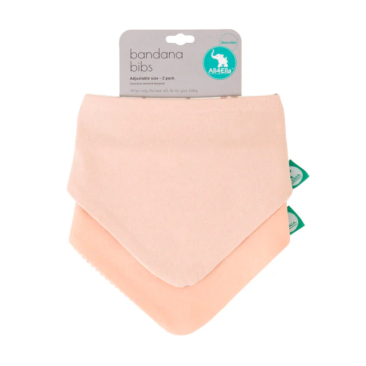All4Ella Reversible Bandana Bibs 2 Pack -  Hearts