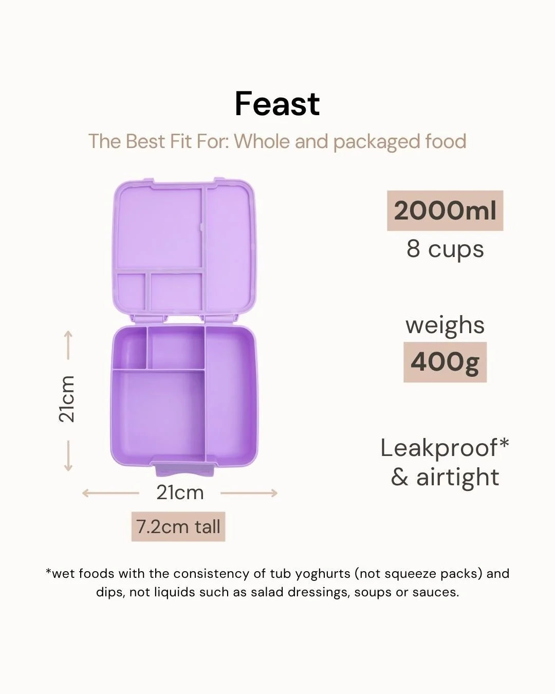 Montiico Feast Bento Lunch Box - Blueberry