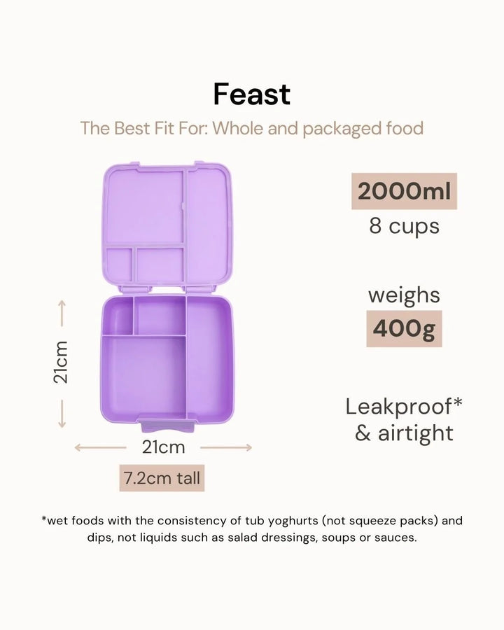 Montiico Feast Bento Lunch Box - Blueberry