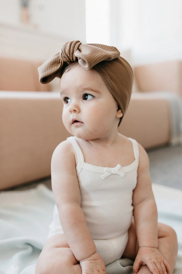 Jamie Kay Organic Cotton Modal Headband - Crème Caramel