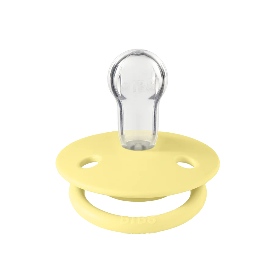 SALE BIBS Round De Lux Silicone Dummies 2 Pack (ONE SIZE 0-3 Years)