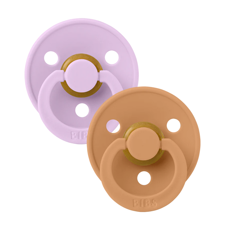 BIBS Round Colour Latex Dummies Twin Pack Size 2 (6-18 Months)