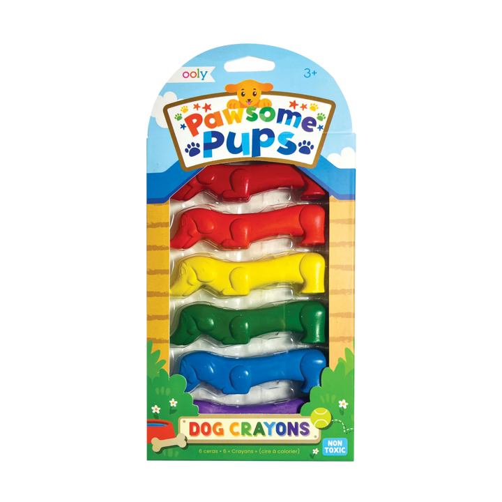 Ooly Pawsome Pups Dachshund Finger Crayons - Set of 6