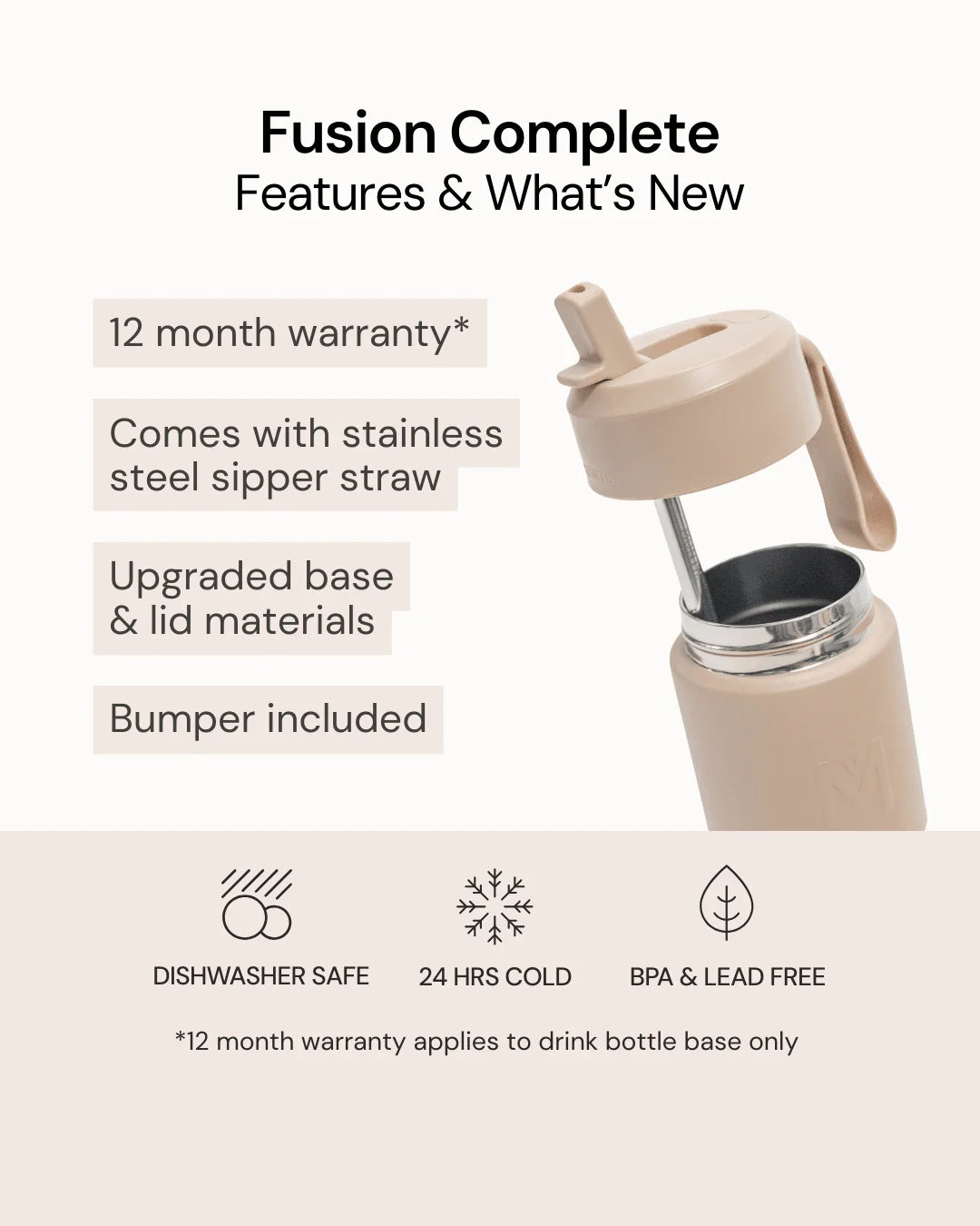 MontiiCo Fusion Complete Drink Bottle 700ml - Apple