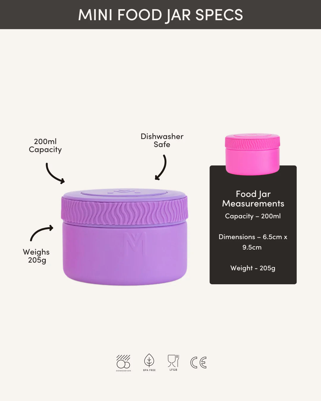 Montiico Mini Insulated Food Jar - Splash