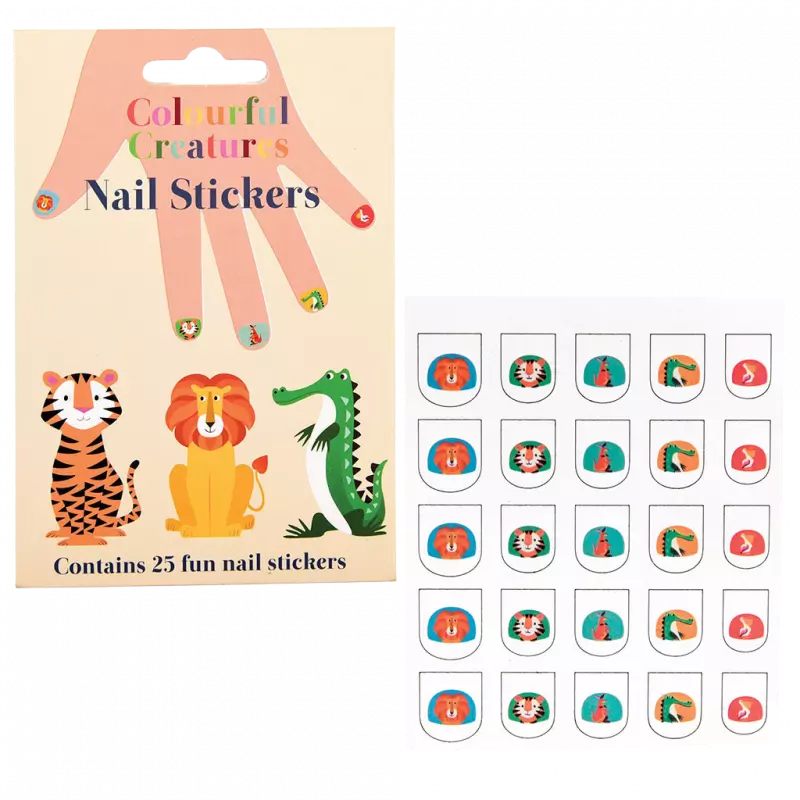 Rex London Child Nail Stickers - Colourful Creatures