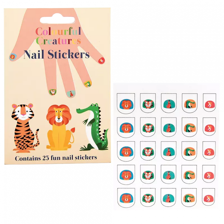 Rex London Child Nail Stickers - Colourful Creatures