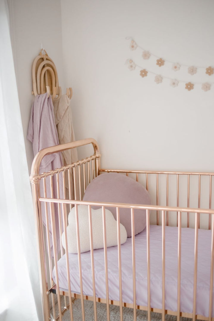 Bambella 2-in-1 Waterproof Cot Sheet & Mattress Protector | Lavender Haze