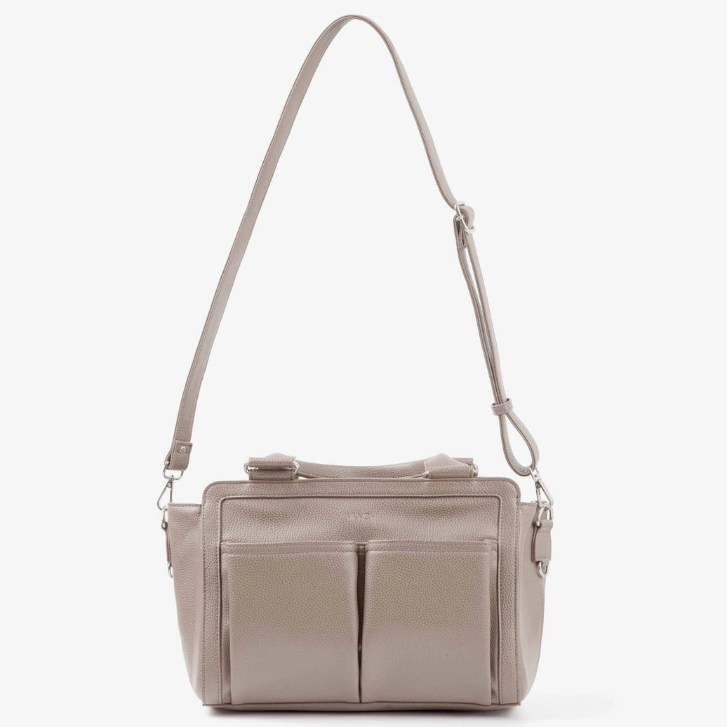 Vanchi Amelia Convertible Nappy Bag/ Pram Caddy - Stone