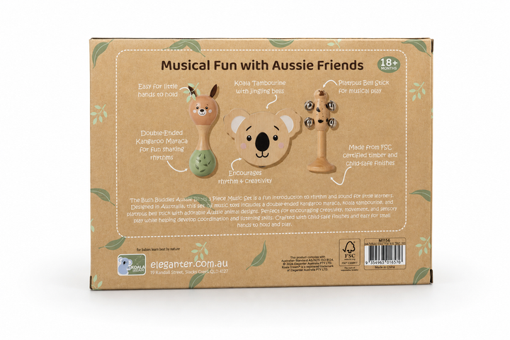 Bush Buddies Aussie Beats 3 Piece Musical Set