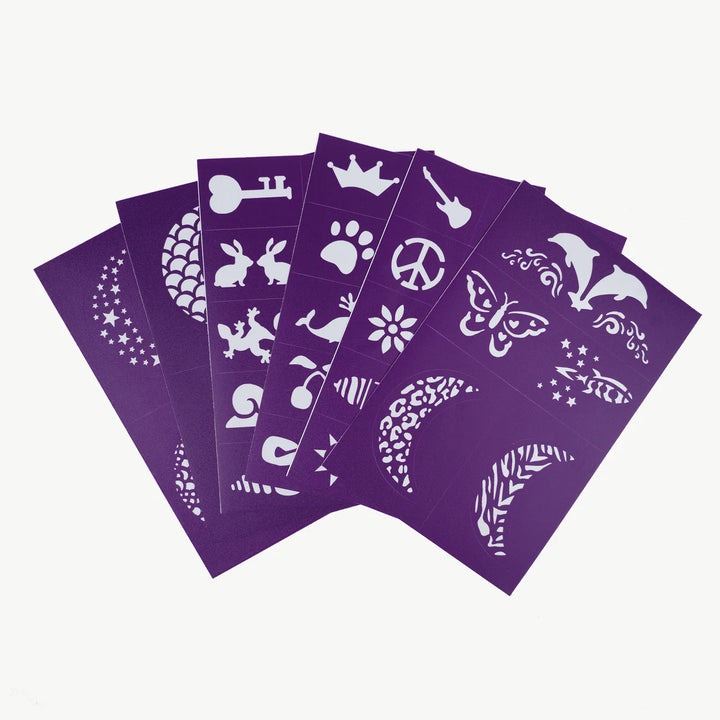 Oh Flossy Reusable Adhesive Face Paint & Makeup Stencils