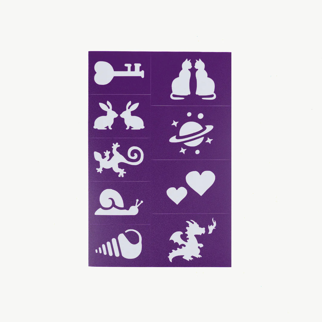 Oh Flossy Reusable Adhesive Face Paint & Makeup Stencils