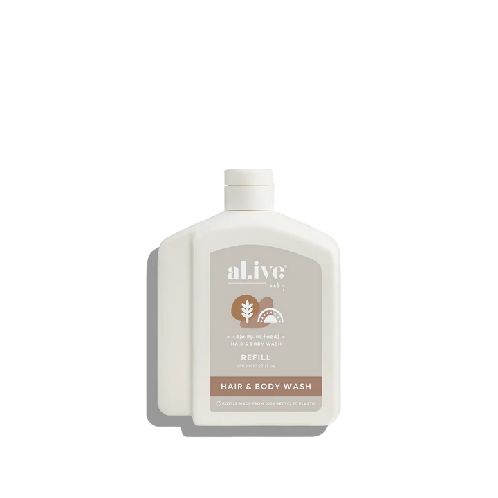 al.ive body 650ml Gentle Baby Wash Refill - Calming Oatmeal