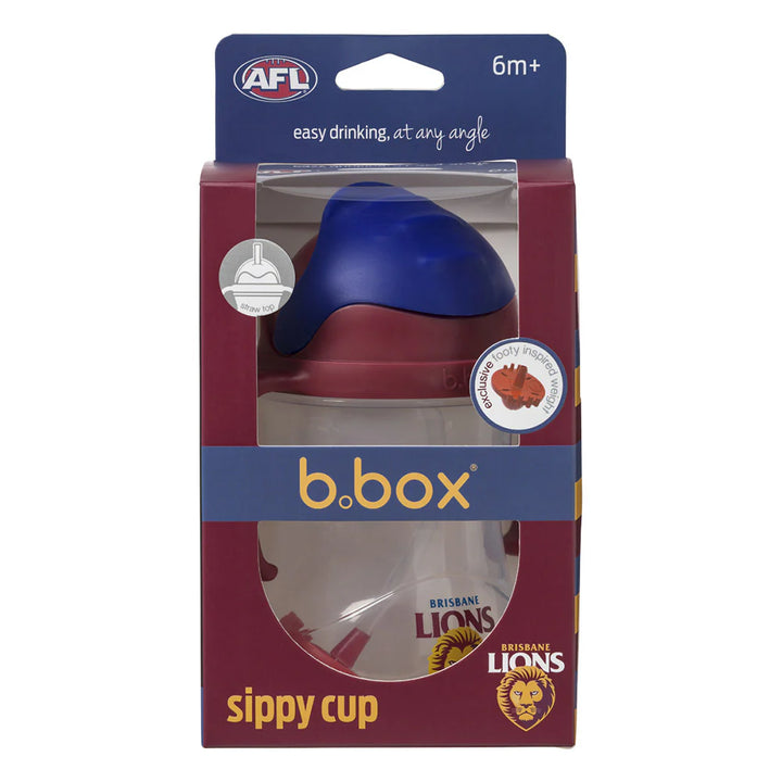 bbox ALF Weighted Straw Sippy Cup 240ml - Brisbane Lions