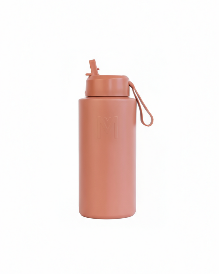 MontiiCo Fusion 1lt Insulated Sipper Lid Drink Bottle | Clay