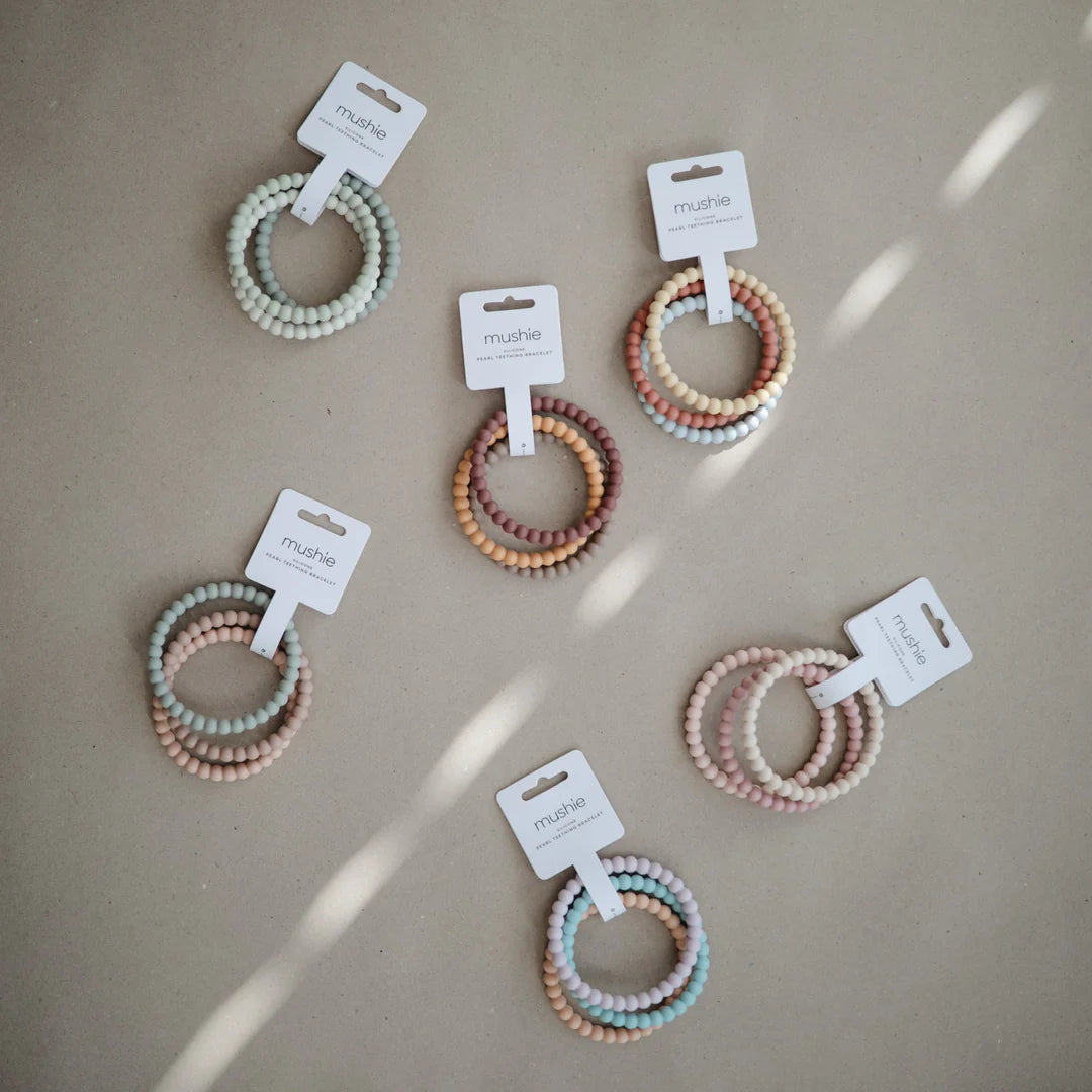 Mushie Pearl Teether Bracelets 3-Pack