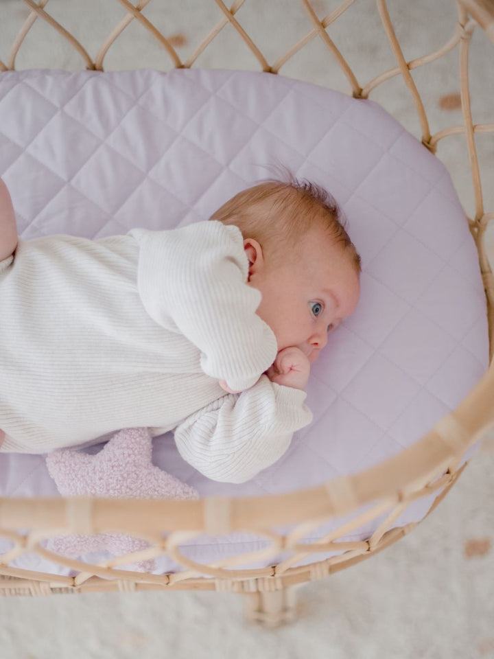 Bambella Waterproof Bassinet Sheet | Lavender Haze
