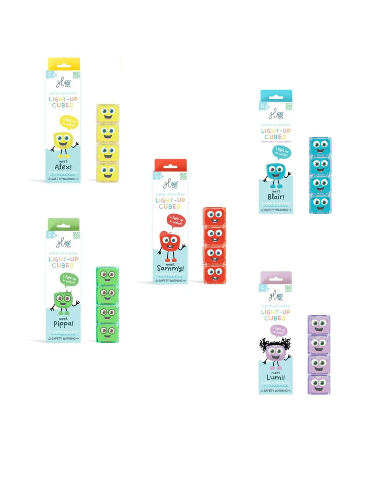 Glo Pals Light-up Sensory Cubes - Multicoloured Value Bundle