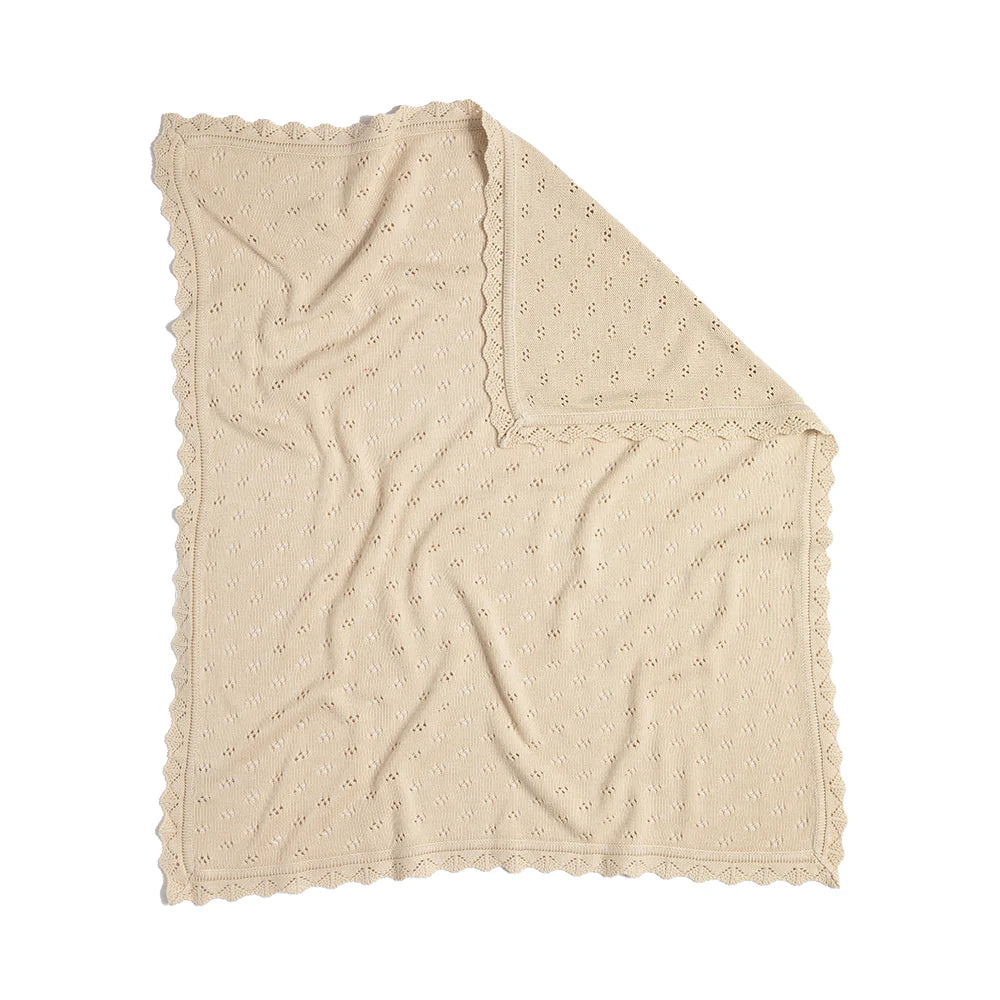 Bamboo Cotton Heirloom Blanket - Sand