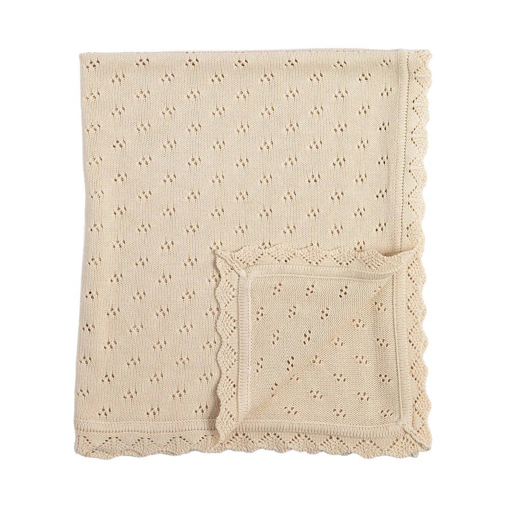 Bamboo Cotton Heirloom Blanket - Sand