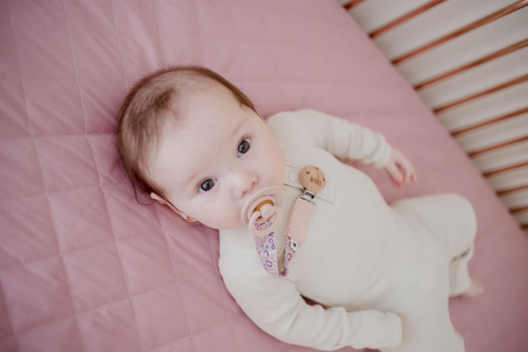 Bambella 2-in-1 Waterproof Cot Sheet & Mattress Protector | Dusty Mauve