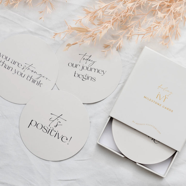 Adored Illustrations Darling IVF Milestone Cards