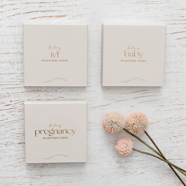 Adored Illustrations Pregnancy Milestone Cards