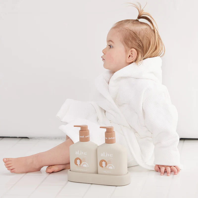al.ive body Calming Oatmeal Baby Duo Wash & Body Lotion Tray Gift Set