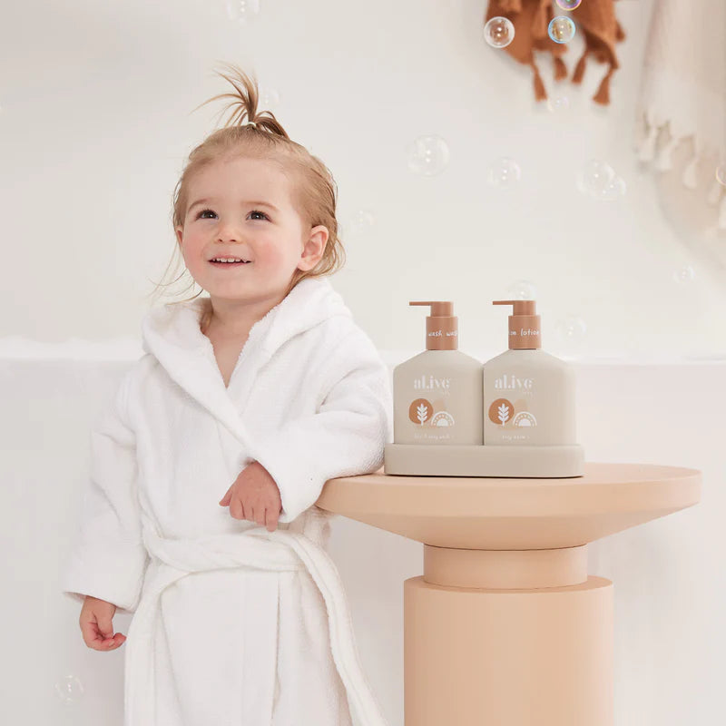 al.ive body Calming Oatmeal Baby Duo Wash & Body Lotion Tray Gift Set