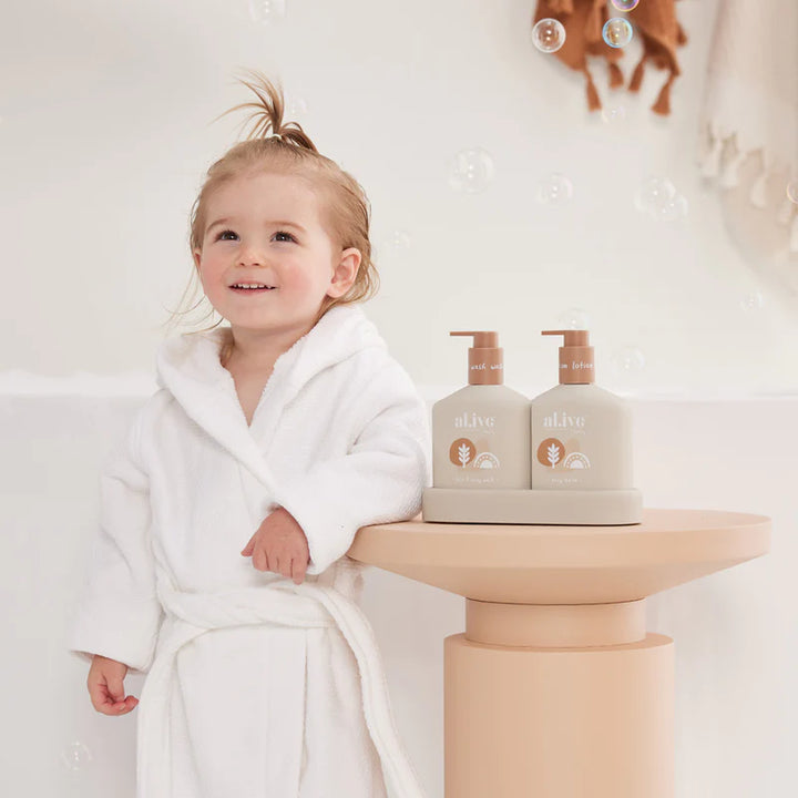 al.ive body Calming Oatmeal Baby Duo Wash & Body Lotion Tray Gift Set
