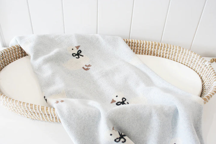 Alimrose Cotton Baby Blanket - Blue Duck