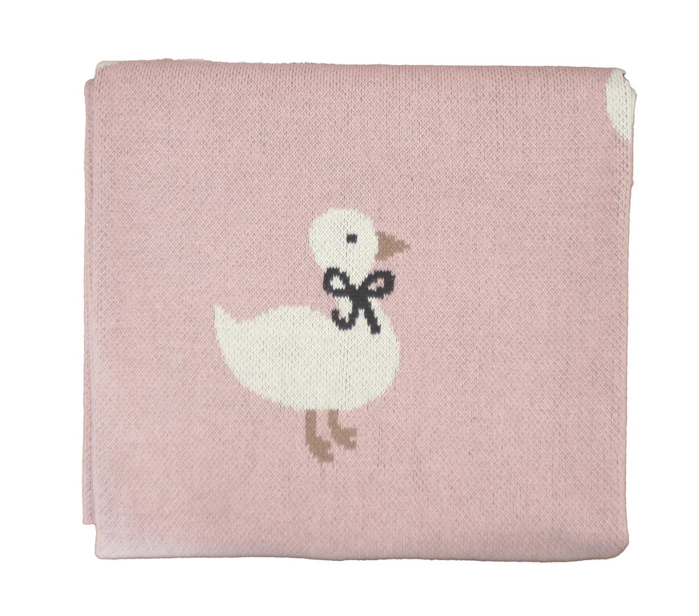 Alimrose Cotton Duck Baby Blanket - Petal Pink