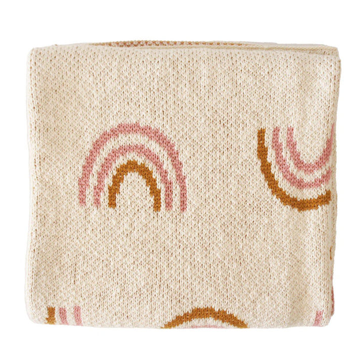 Alimrose Cotton Rainbow Baby Blanket - Pink
