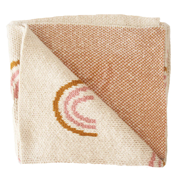 Alimrose Cotton Rainbow Baby Blanket - Pink