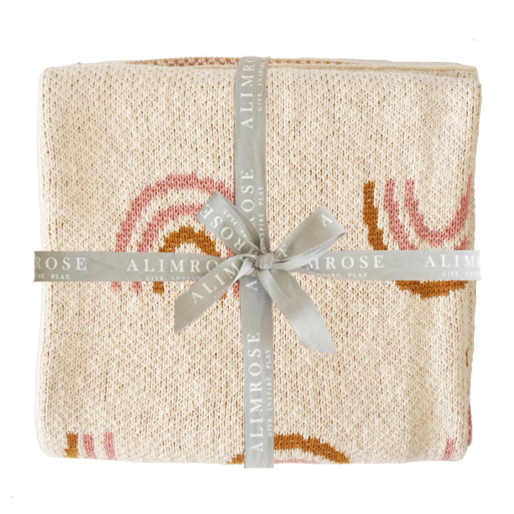Alimrose Cotton Rainbow Baby Blanket - Pink