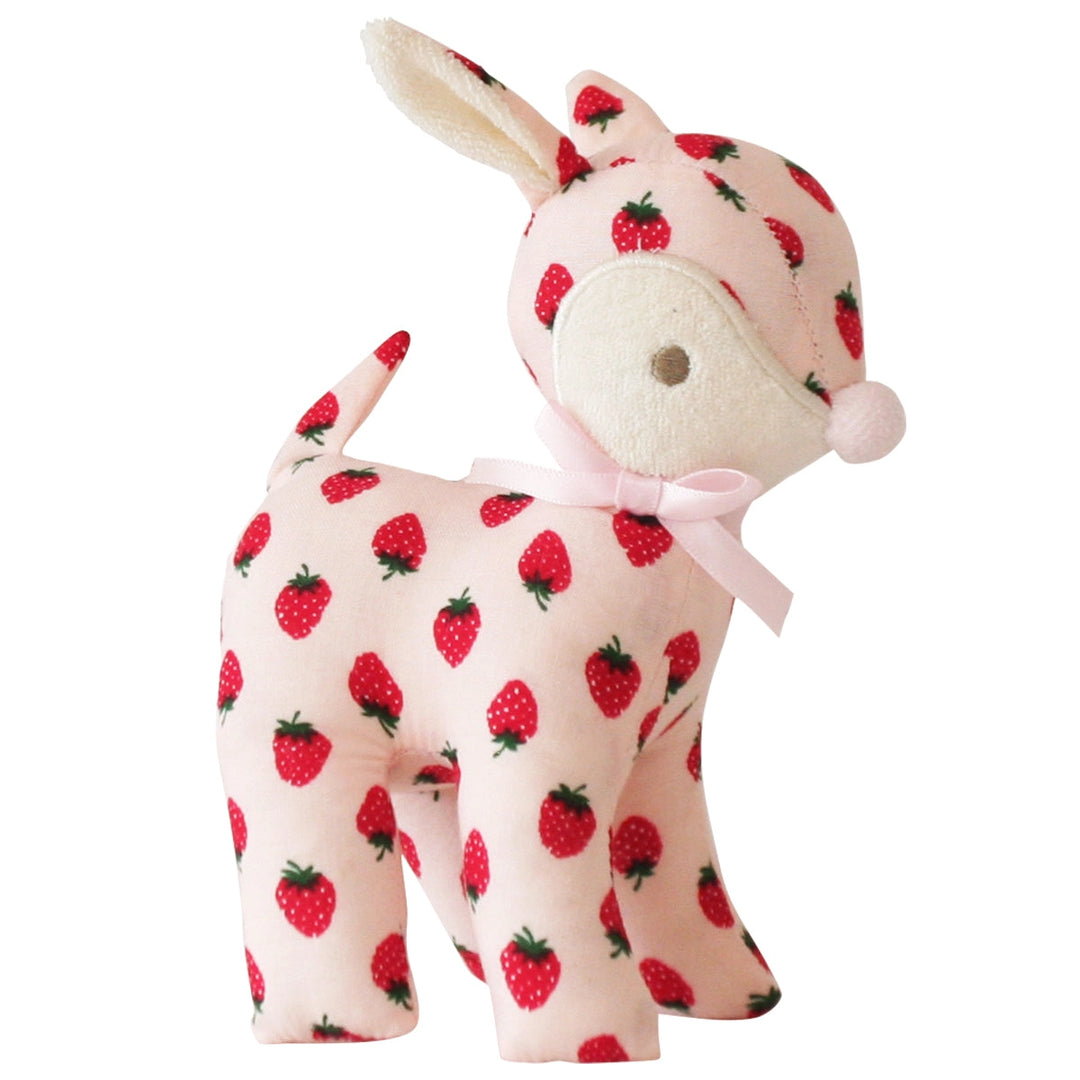 Alimrose Baby Deer Rattle Strawberry