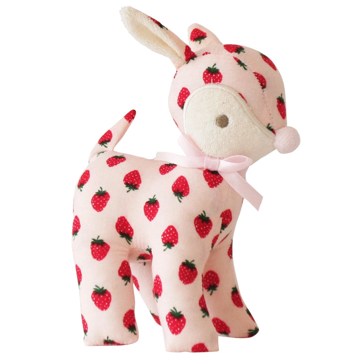 Alimrose Baby Deer Rattle Strawberry