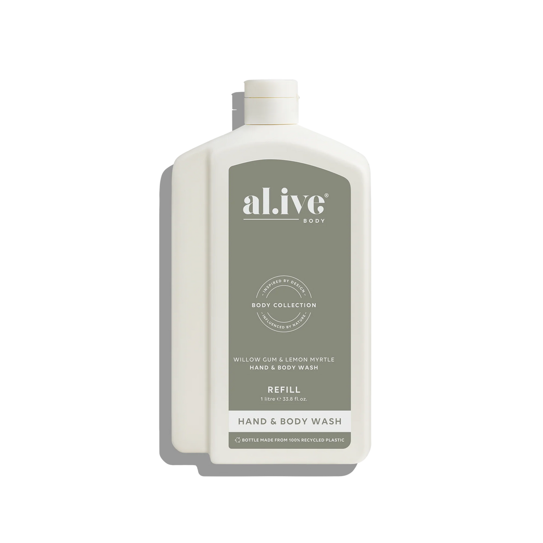al.ive Hand & Body Wash 1L Refill - Willow Gum & Lemon Myrtle