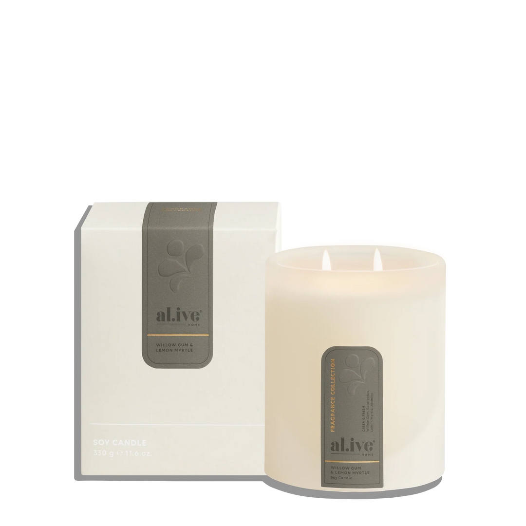 al.ive Soy Candle - Willow Gum & Lemon Myrtle