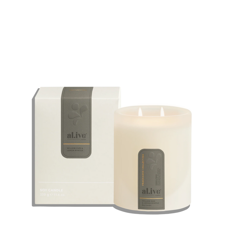 al.ive Soy Candle - Willow Gum & Lemon Myrtle
