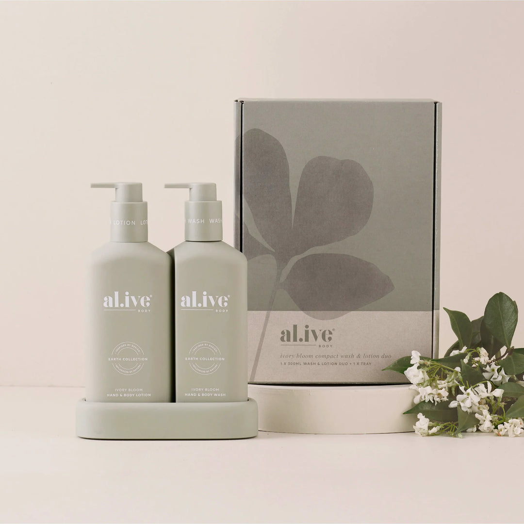 al.ive Body Compact Wash & Lotion Duo - Ivory Bloom