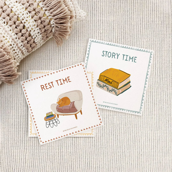 The Creative Sprout Daily Routine Cards - 72 Pack