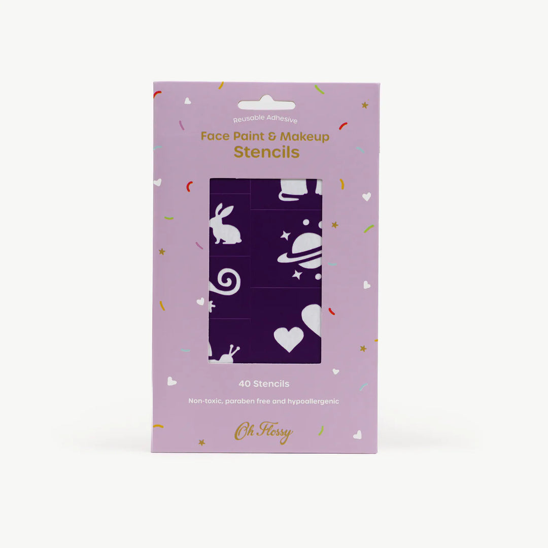 Oh Flossy Reusable Adhesive Face Paint & Makeup Stencils