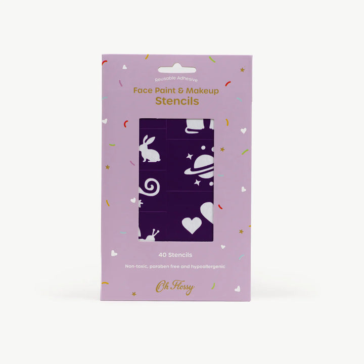 Oh Flossy Reusable Adhesive Face Paint & Makeup Stencils