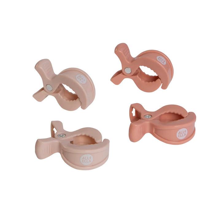 All4Ella Pram Pegs 4 Pack - Cream & Peach