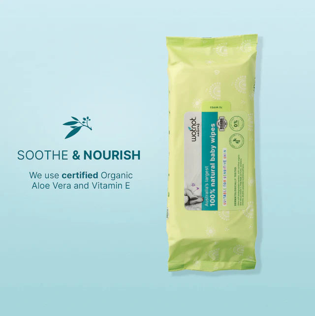 Wotnot Naturals Biodegradable Wipes Baby Wipes Travel 20 Pack